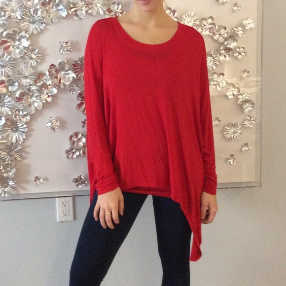 Grace Elements red loose long-sleeve top, size S - Picture 3 of 3